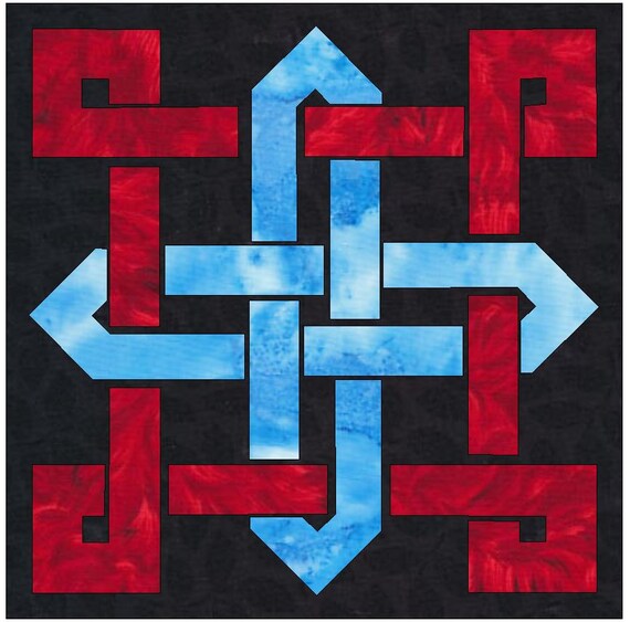 Celtic Knot Block 2 Quilt Applique Pattern Design