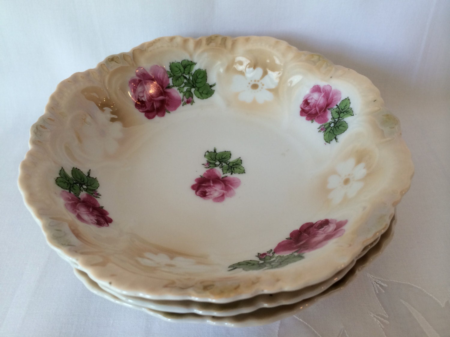 German lusterware bowls, Vintage German china bowls Haute Juice