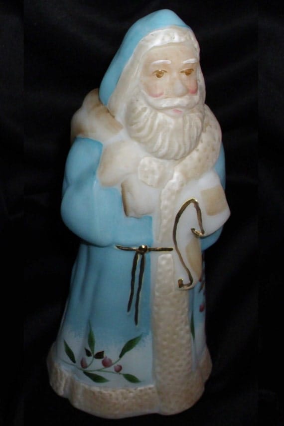 Lovely Fenton Santa Claus Hand painted glass and limited