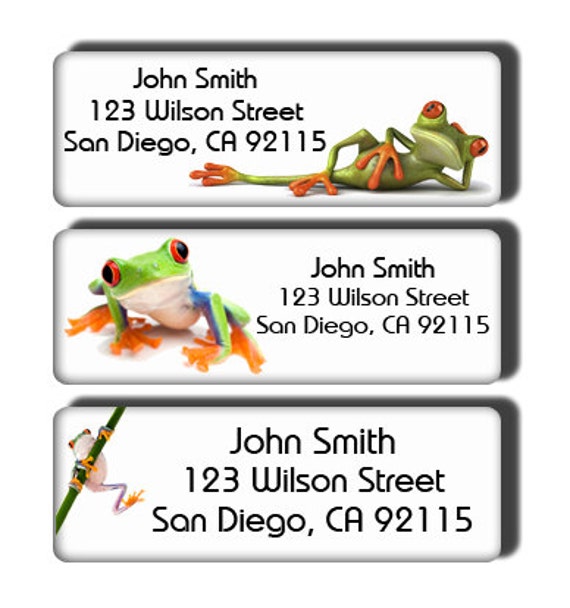 Frogs Custom Return Address Mailing Label Stickers by DreamLabels