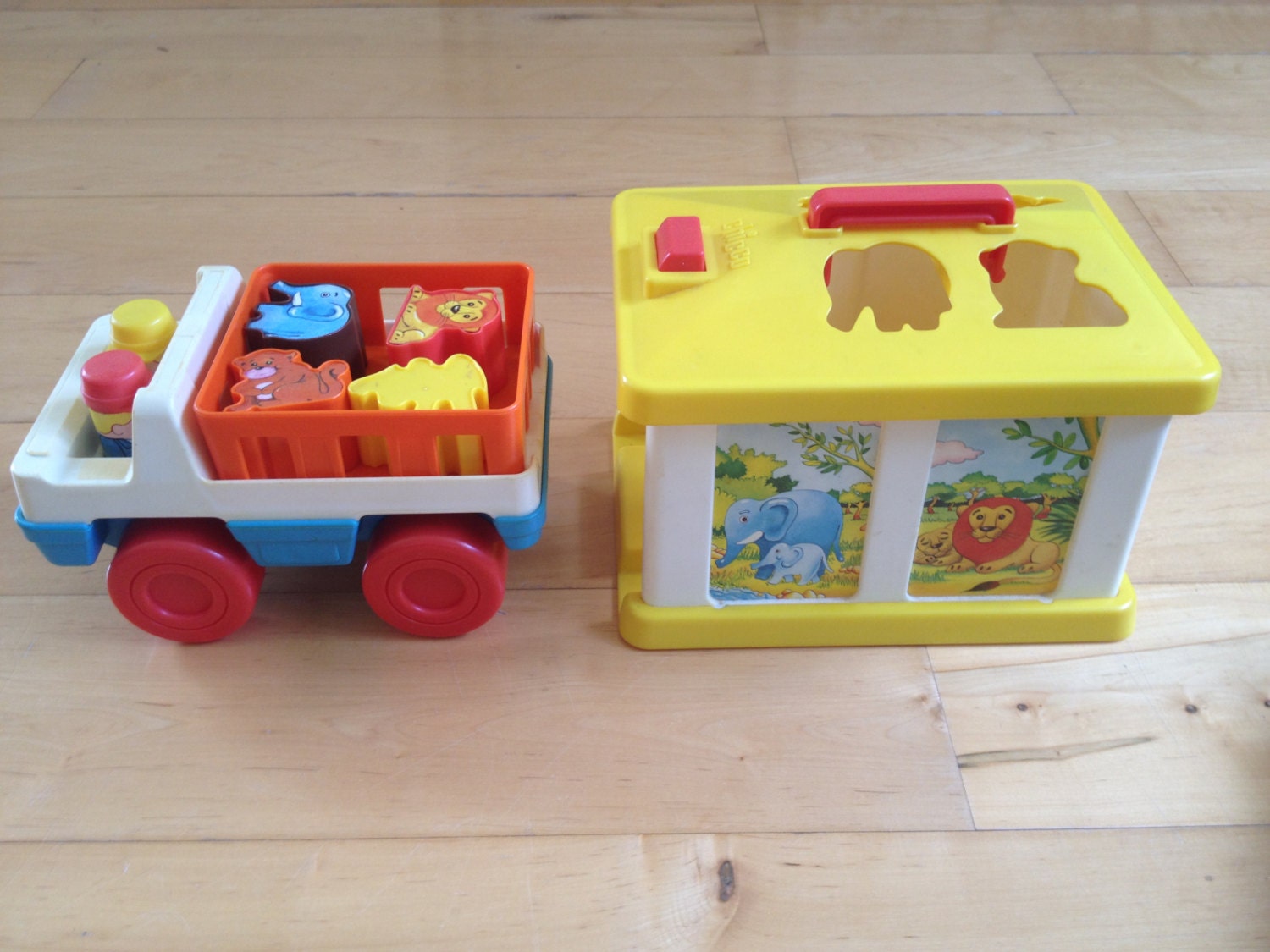 SALE Vintage Chicco Garage Car and Shape Sorter