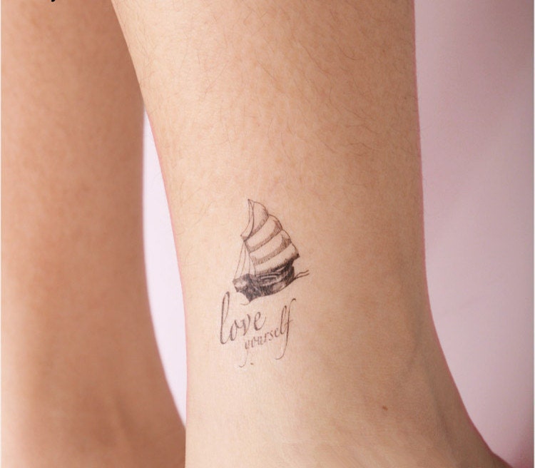 sailing boat design temporary tattoo tattoo stickers transfer