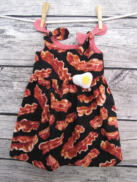 Baby Bacon Dress Made To Order Bacon Dress by ThePathLessRaveled