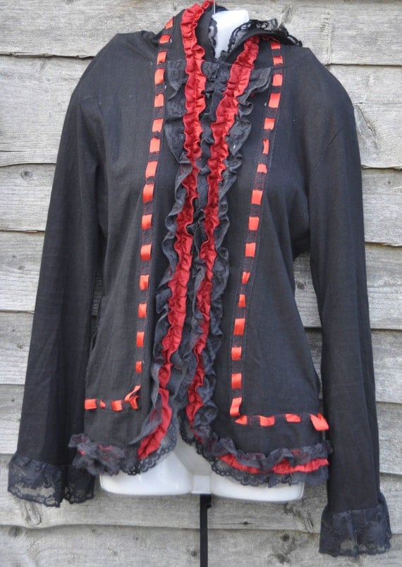 Awesome Bespoke Vintage Goth/Punk/steampunk hand-embellished & Bespoke Unique Jacket by WonkeyDonkeyBazaar steampunk buy now online