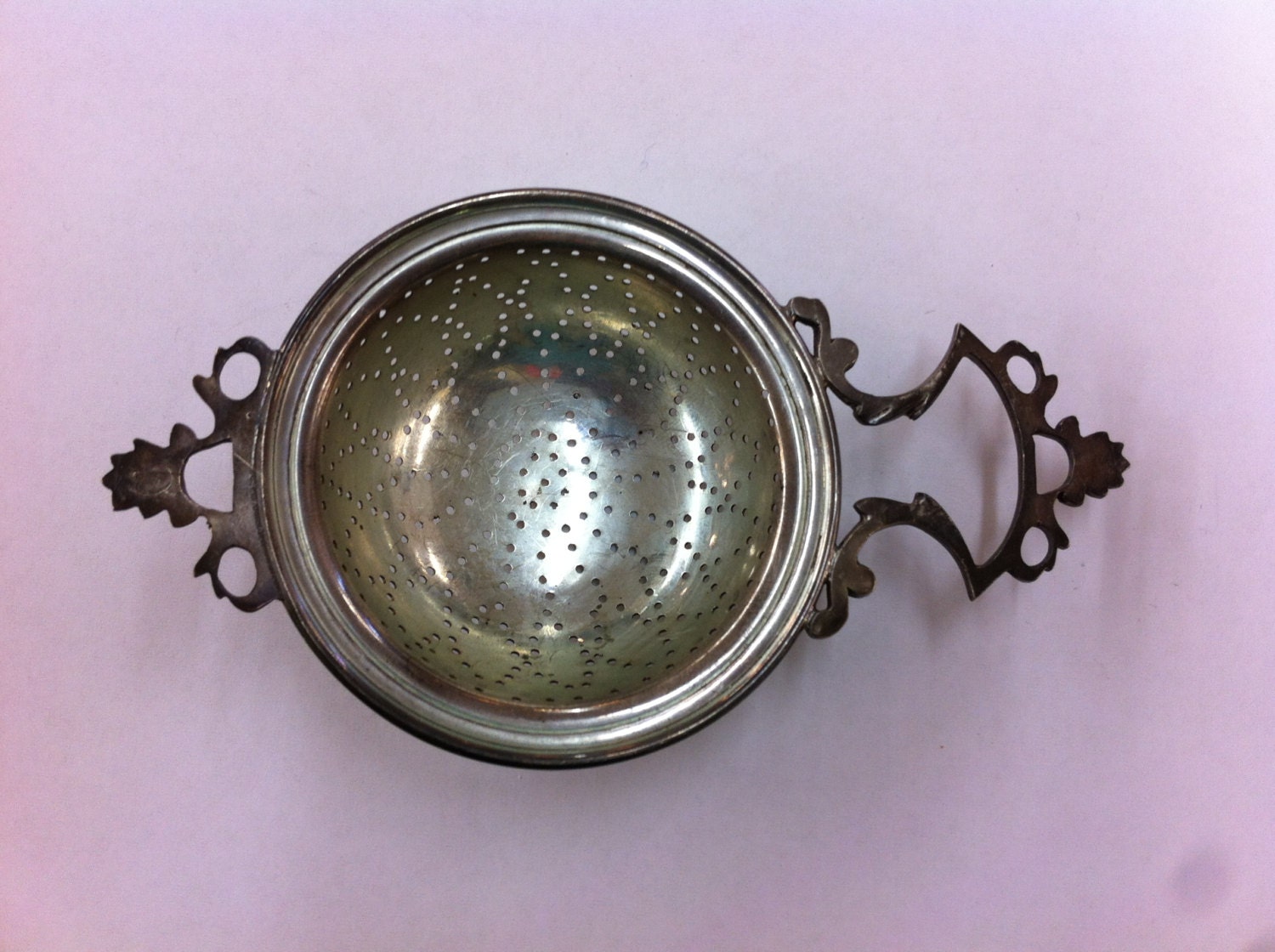 Vintage 925 Sterling Silver Tea Strainer Signed