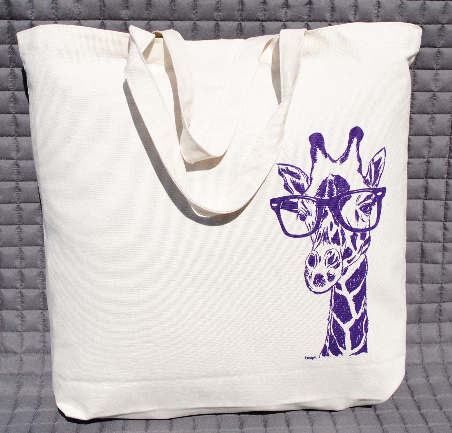 Organic Cotton Tote Bag Screen Printed by HeapsHandworks on Etsy