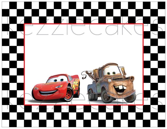 printable blank signs 2 per page disney cars birthday