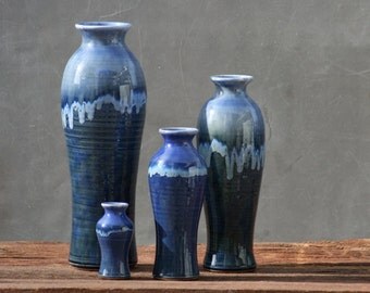 Wheel Thrown stoneware pottery Vase