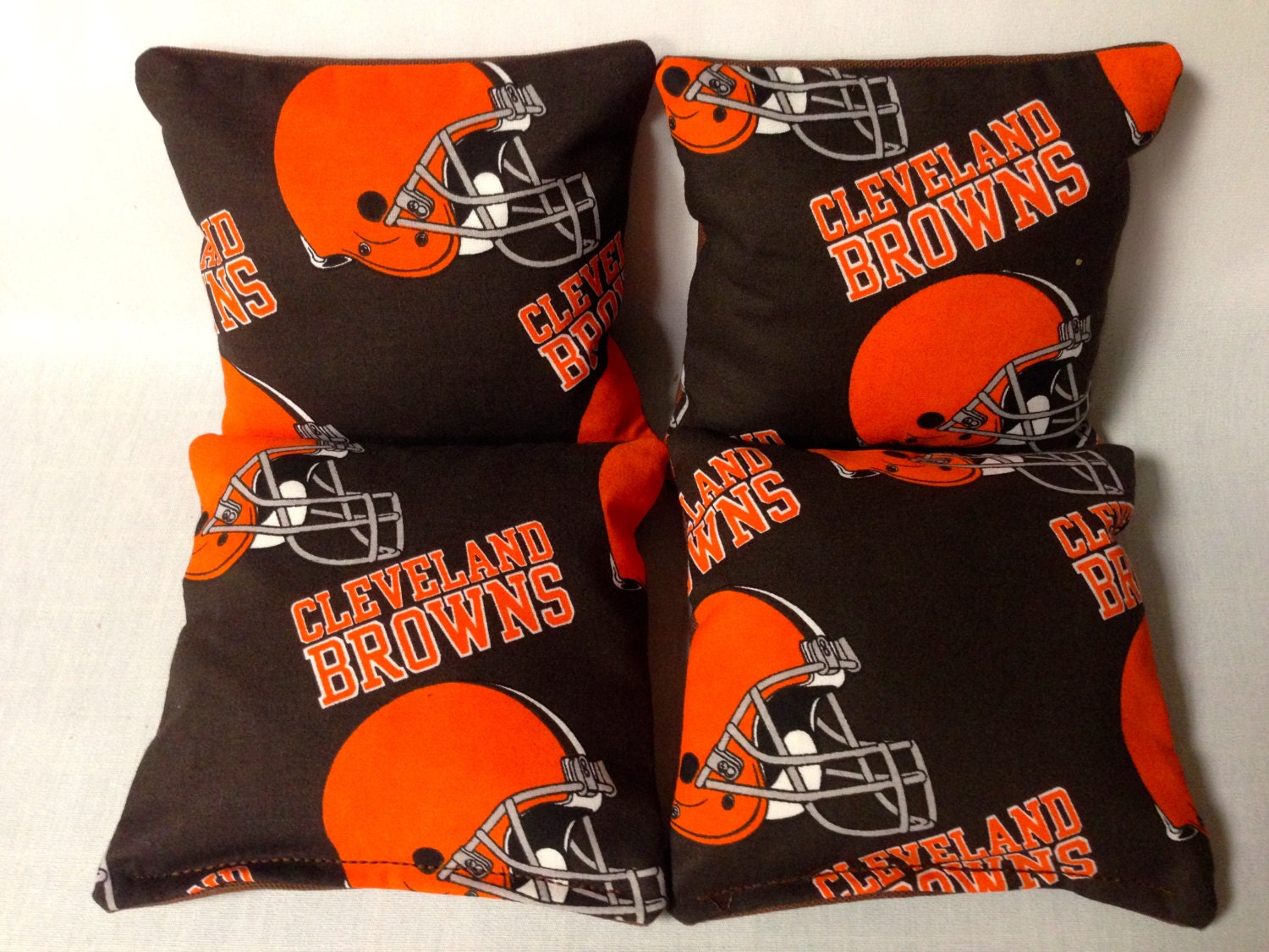 CLEVELAND BROWNS 4 Cornhole Bags Print 2 Sides