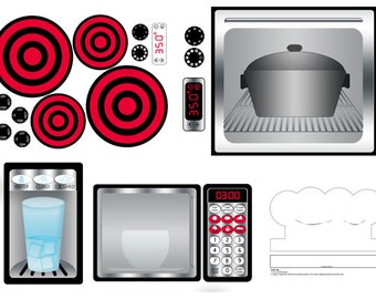 DIGITAL DOWNLOAD Stove/Range Printable Decals