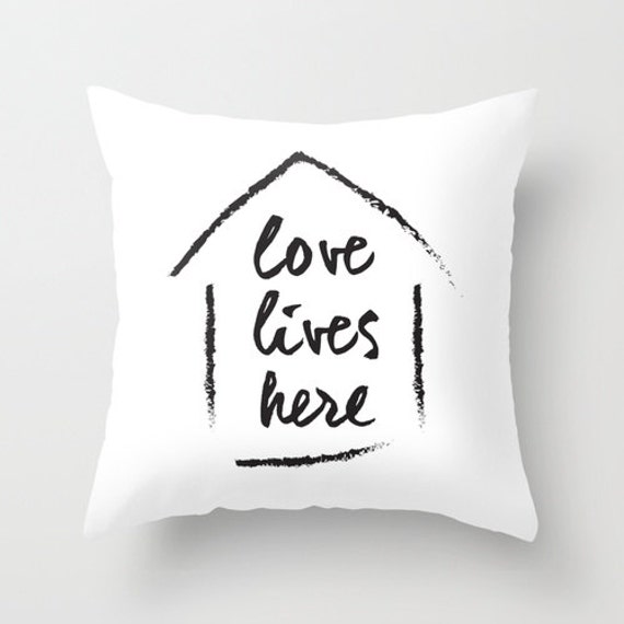 Items similar to Throw Pillow, decorative pillow, black and white, home