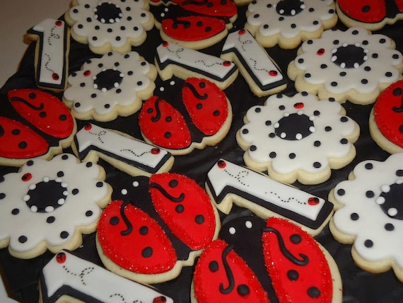 Ladybug Sugar Cookies