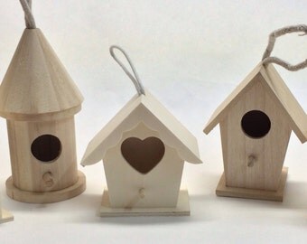 Popular items for unfinished birdhouse on Etsy