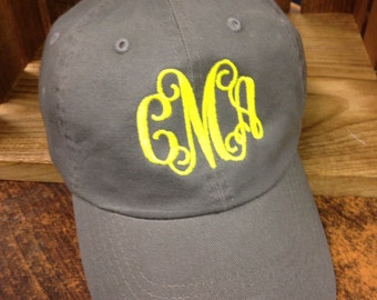 Monogrammed cap, monogrammed baseball cap, monogrammed hat
