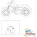 Mouse and Motorcycle Clip Art Set Instant Download