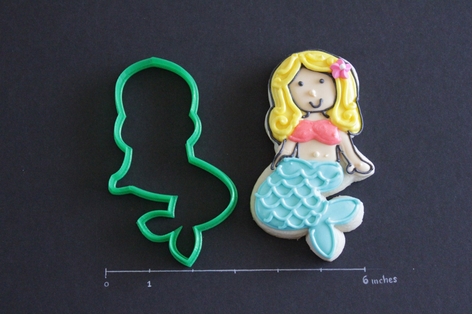 Mermaid Cookie Cutter Large by CreativeCookieCutter on Etsy