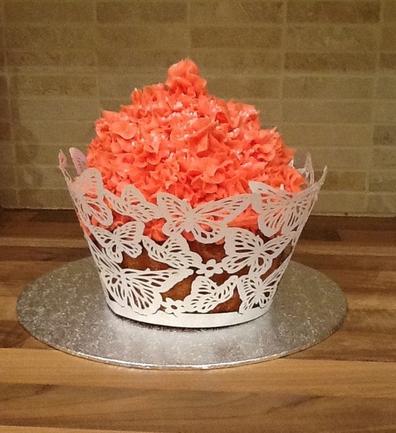 Items similar to Giant laser cut cupcake wrapper ...