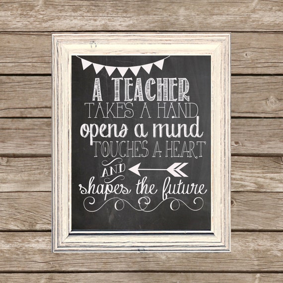 Items similar to Teacher Chalkboard Printable 8x10 Digital Download on Etsy