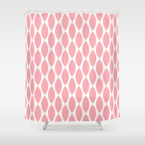 Pink Shower Curtain Girls Bathroom Decor Tween by