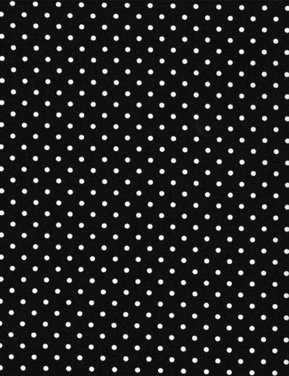 Black Polka Dot Fabric by Timeless Treasures by FeatherRiverFabric
