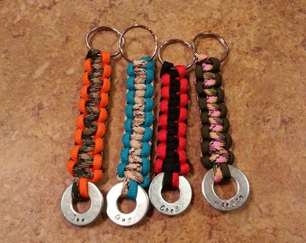 Paracord Keychain - Personalized Keychain - Personalized with Name or ...