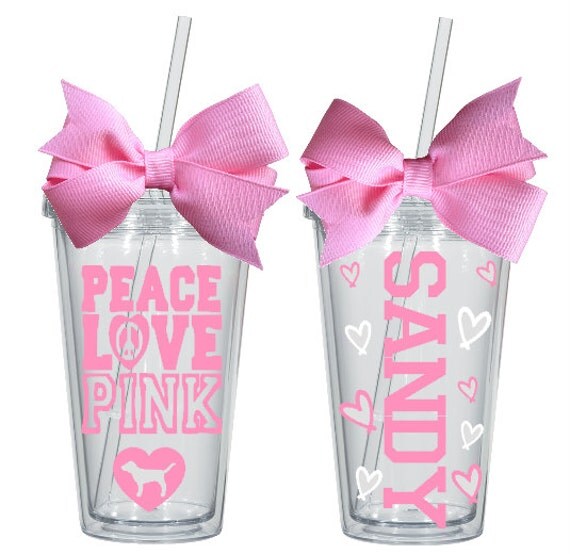 Items similar to Personalized Tumbler with Straw 16 oz. Acrylic Cup BPA Free Custom on Etsy