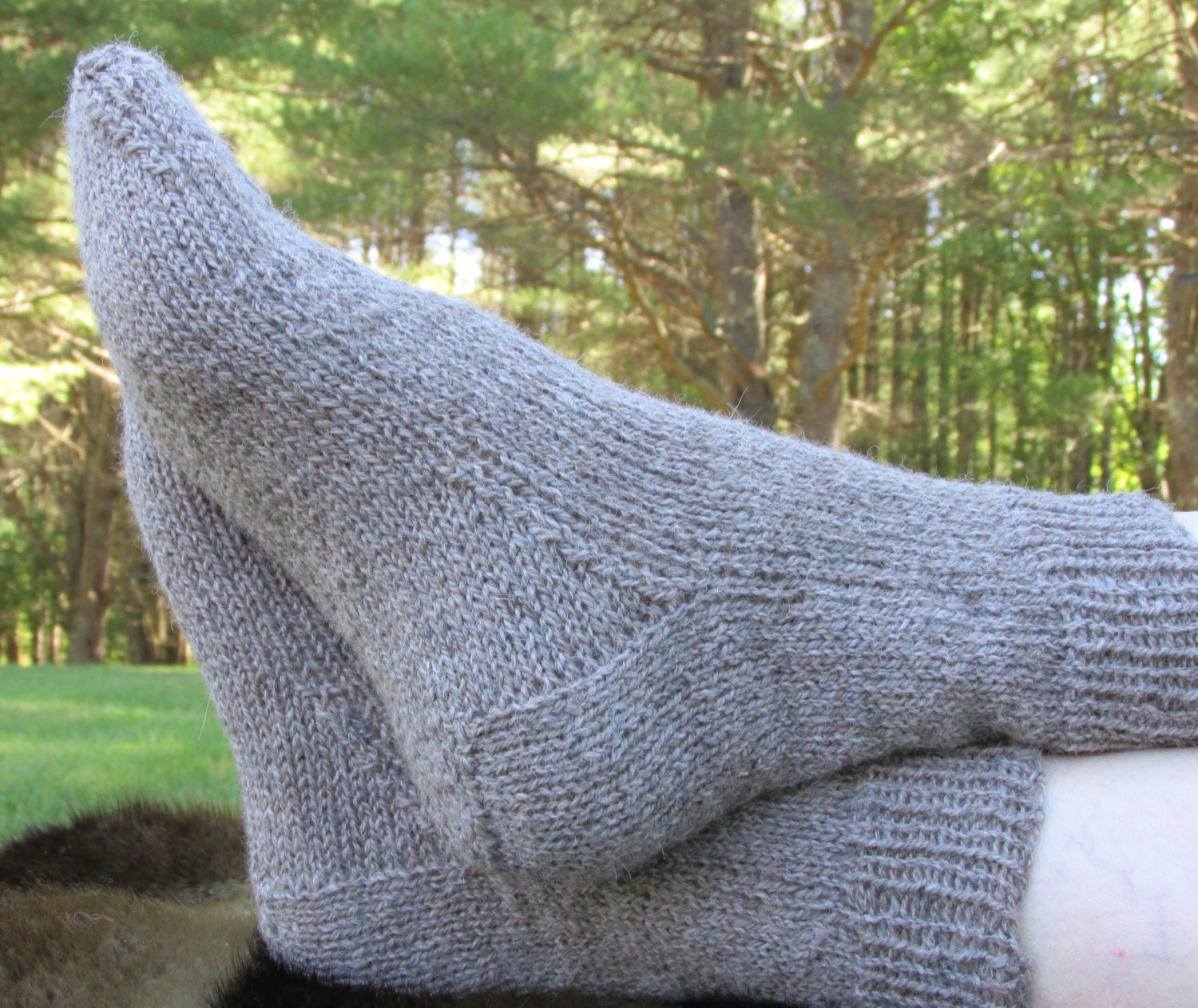 Hand Knit Alpaca and Wool Socks