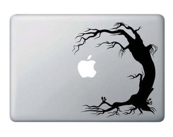 Laptop decal – Laptop Sticker – Macbook Pro decal – Macbook Air decal – Car window – Hipster - Scary tipping tree