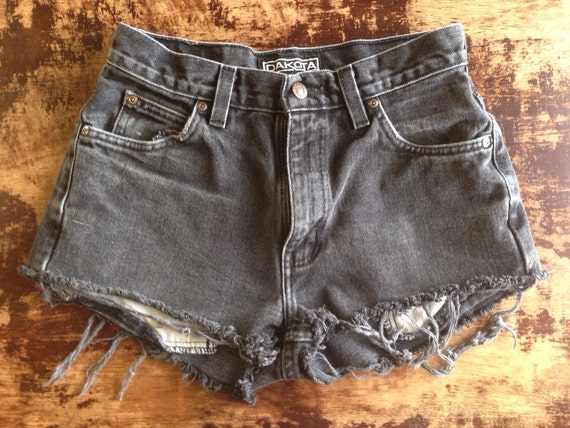 Faded Black Denim 'Dakota' Summer Cutoffs