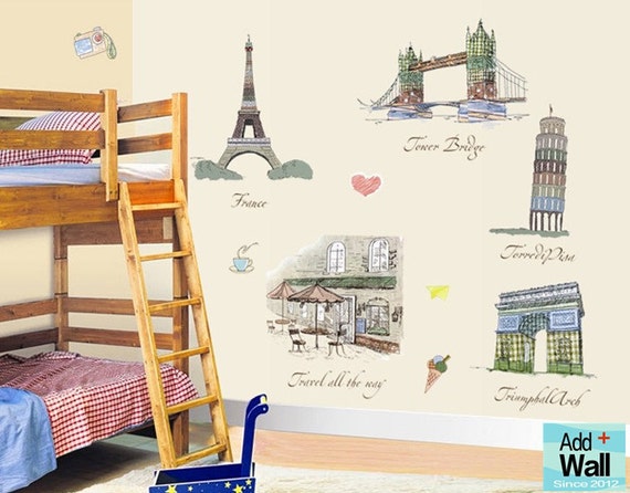 similar to Travel the world 9 locations around  Wall Decal Sticker 