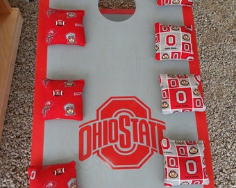 8 Sacchetti Cornhole Ohio State Buckeyes Osu 8 Sacchetti Per Bean - Foto 6