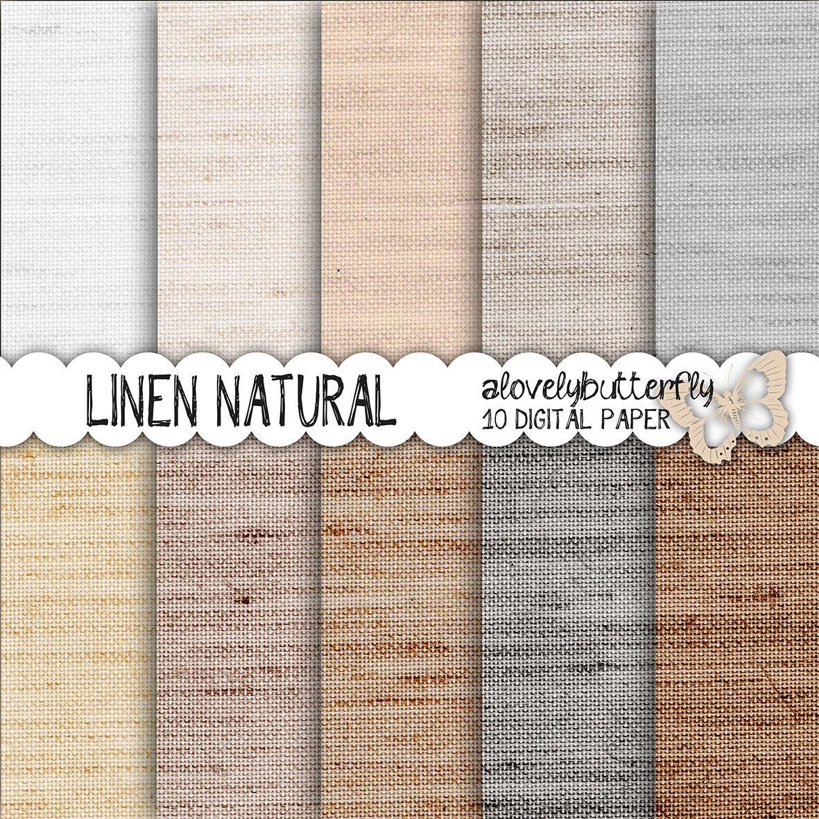 Linen digital paper burlap natural linen background natural