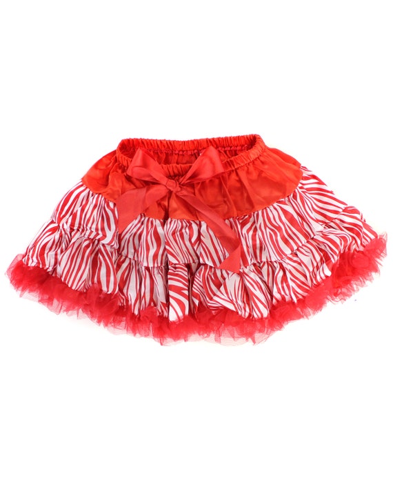 red and white striped tutu