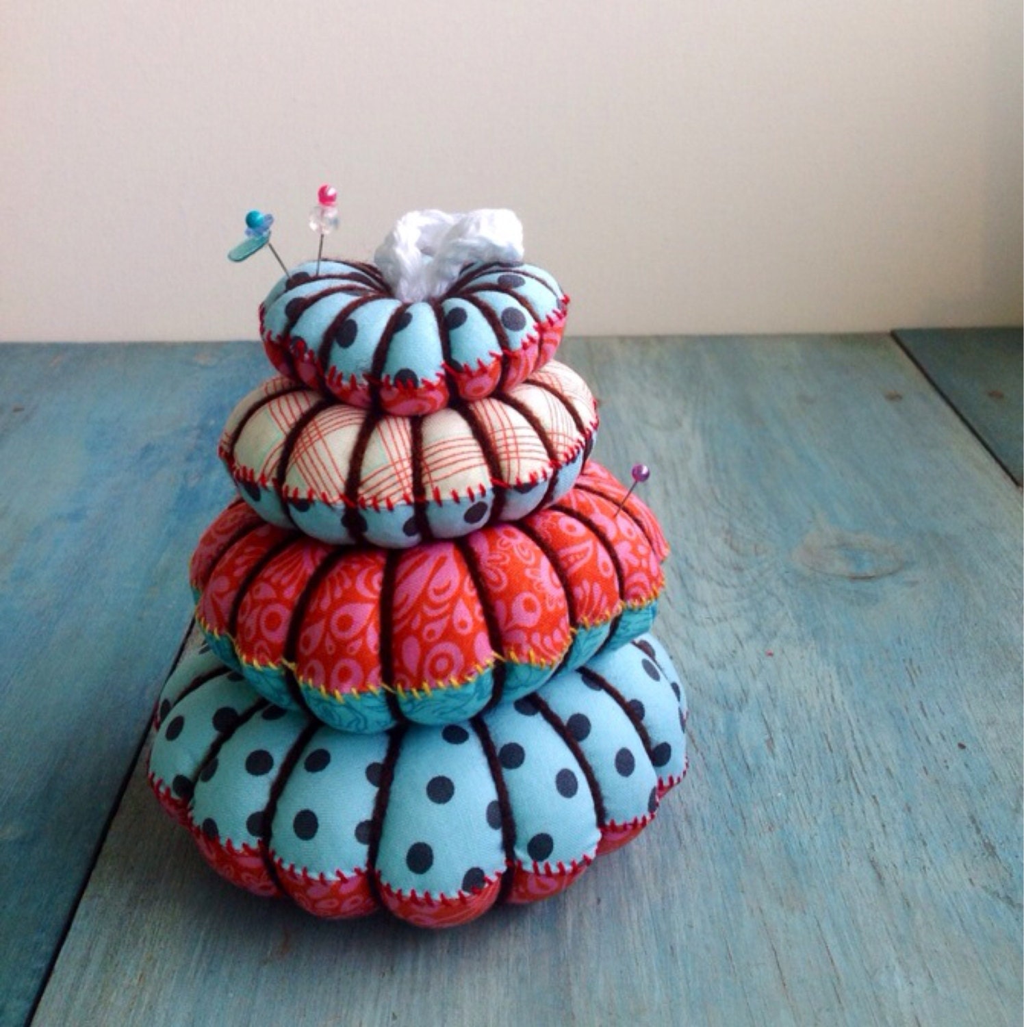 Pin Cushion Pincushion Extra Large Pincushion by artteryandstitch