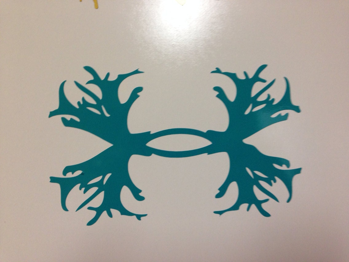 Under Armour Antlers Car Decal by MocoWV on Etsy