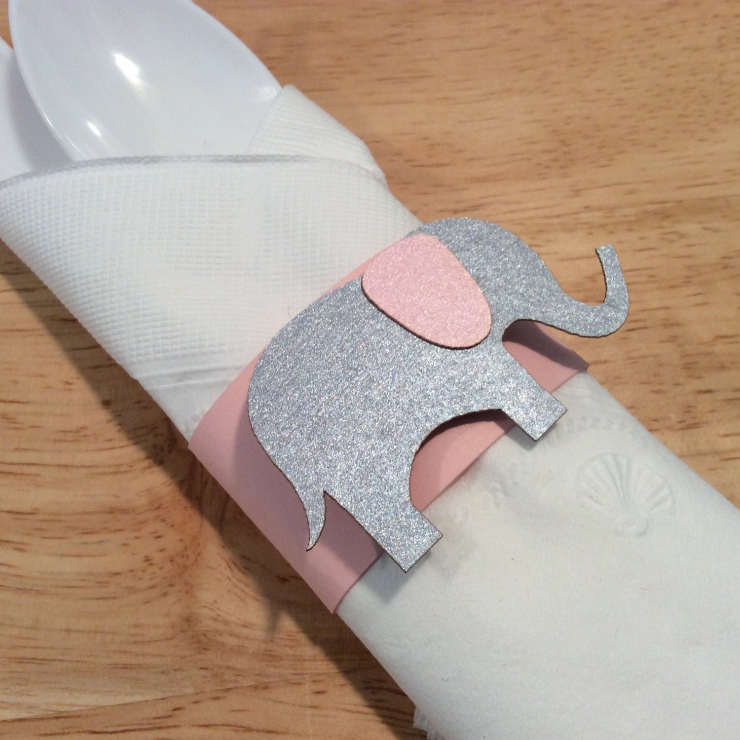 Elephant Baby Shower Napkin Ring set of 12 by DecorateYourBigDay