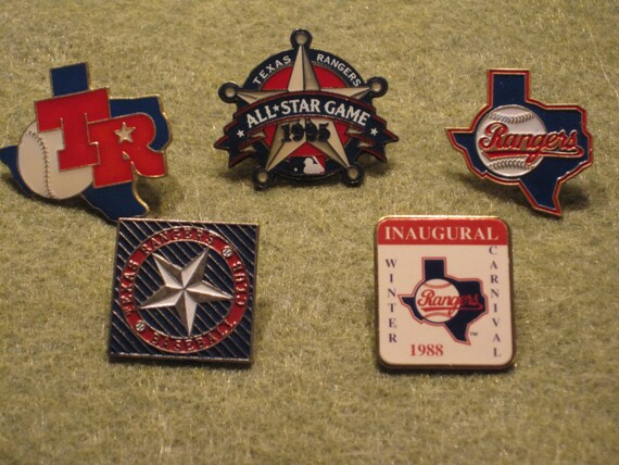 Vintage Texas Rangers Hat/ Lapel Pin Bundle