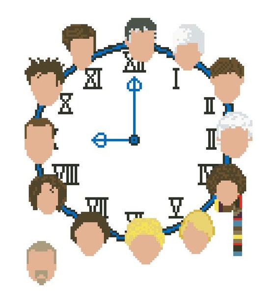 Doctor Who: The 13 Faces Cross Stitch Pattern Download