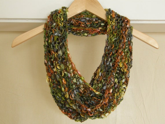 Knit infinity scarf light infinity scarf Spring infinity