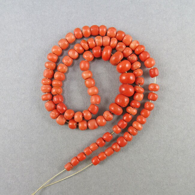 Antique Natural Coral Beads 94 Mediterranean Coral Beads