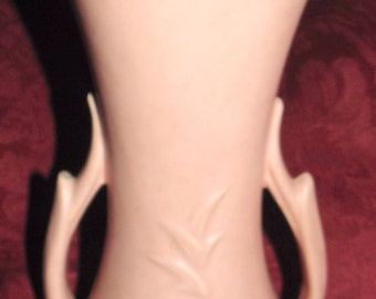 1940's McCoy Pottery Salmon/Pink Vase with Applied Handles