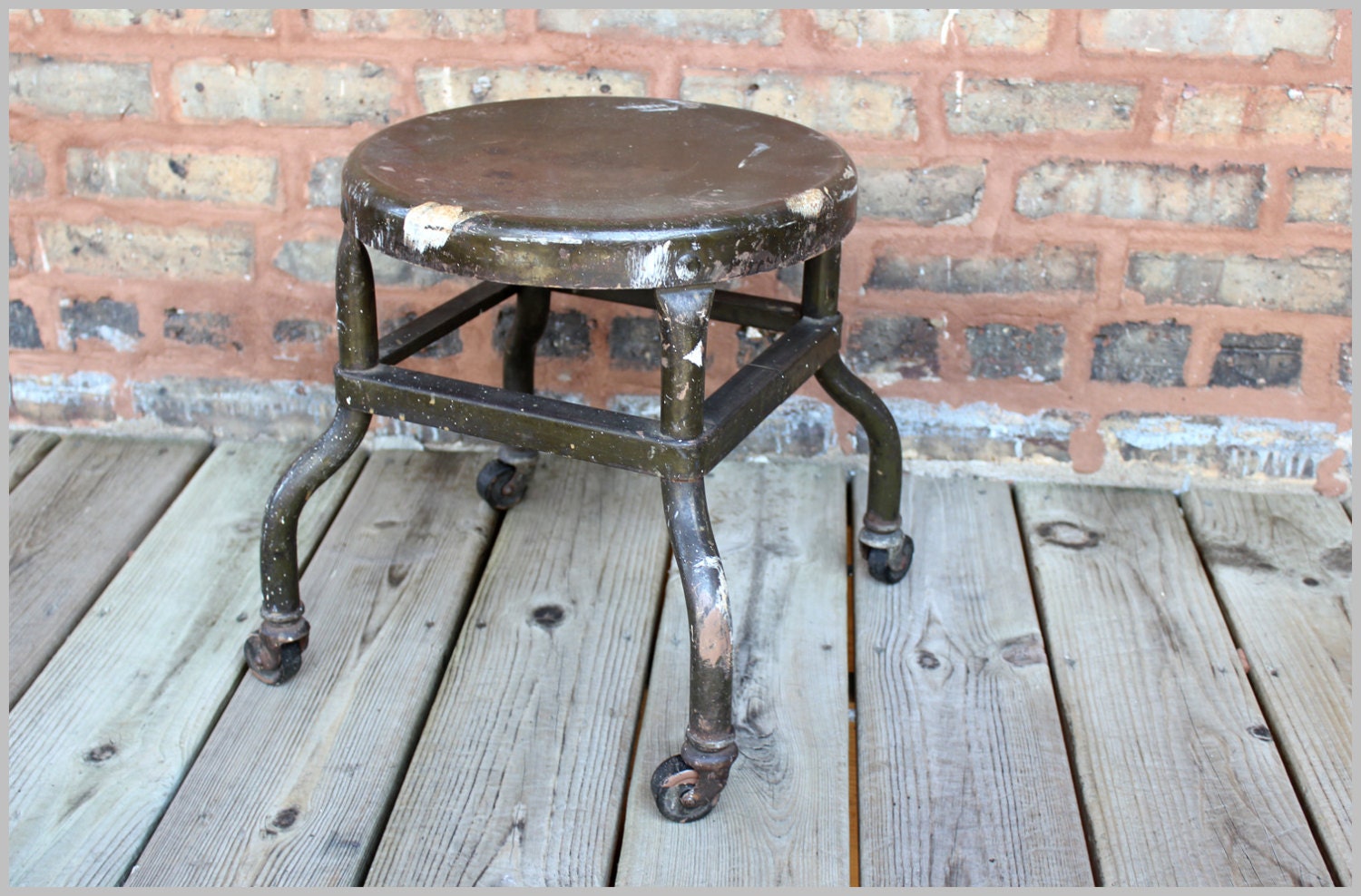 Vintage discount rolling stool