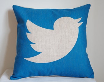 Twitter pillow cover,Twitter pillow case, social media pillow
