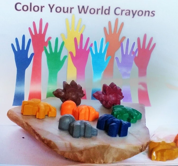 Dinosaurs Crayons for Creative Play Colorful by AChanceHappening