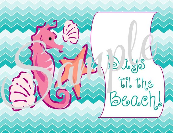 items similar to countdown to beach vacation printable