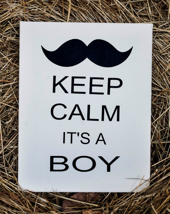 Items similar to Keep Calm It's a Boy Wall Art on Etsy