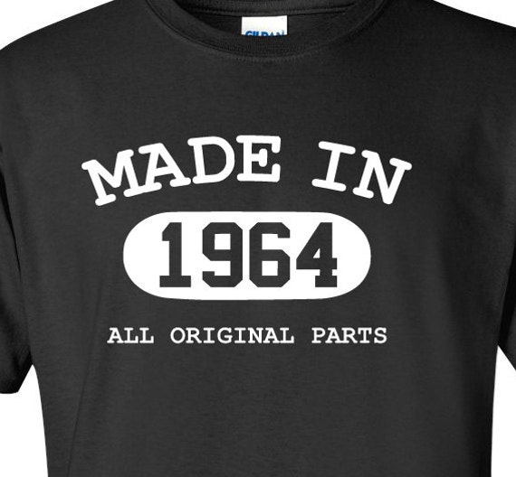 Made In 1964 All Original Parts T shirt Birthday Gift