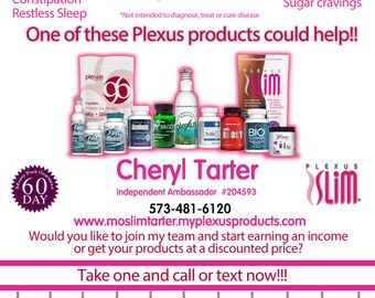 Plexus product tear off flyer--digital file only--Compliance Code ...