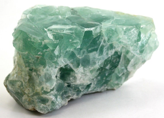 1 One GREEN FLUORITE Raw Rough Stone Chunk 3 Crystal