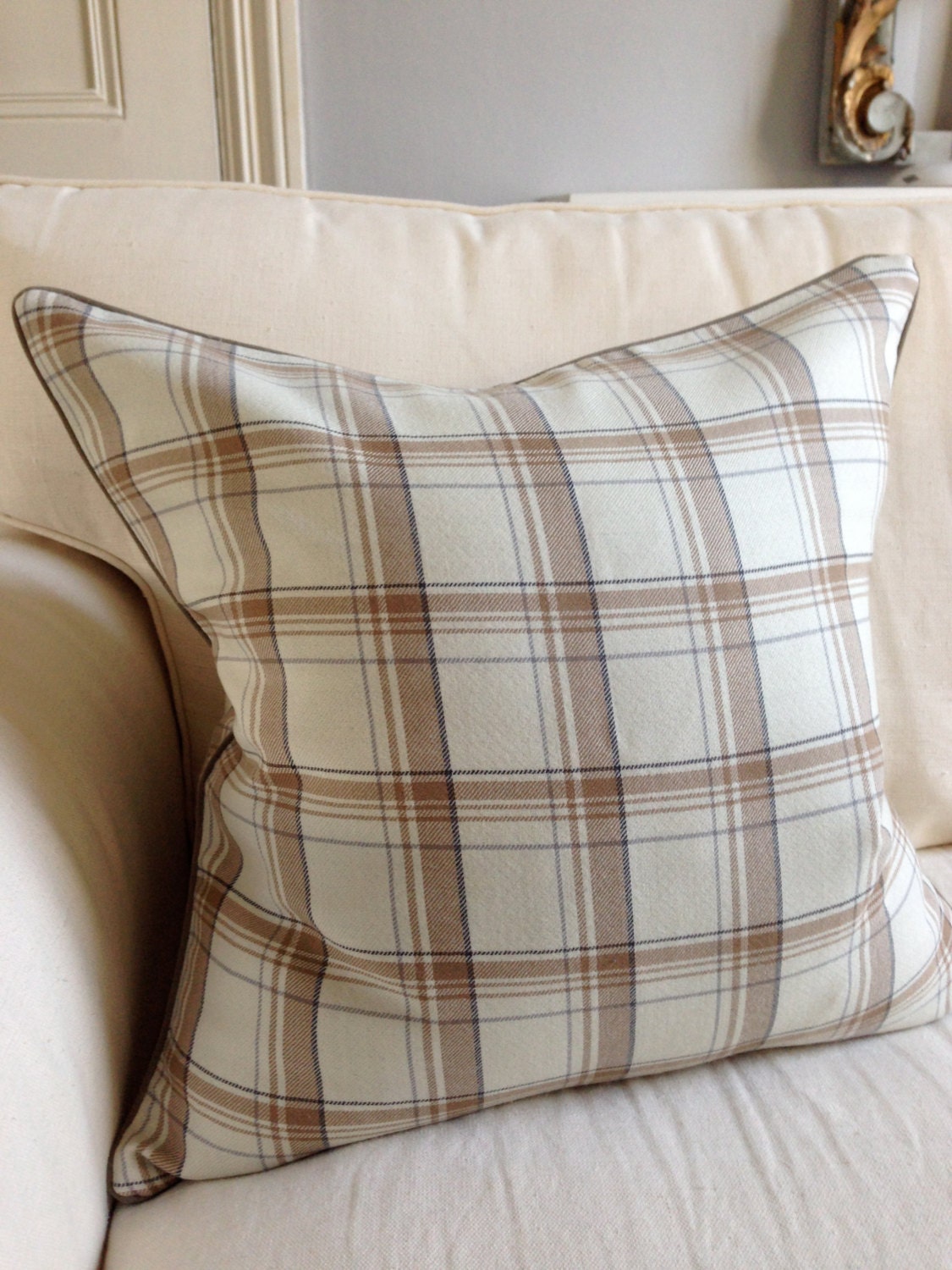A set of cool cushion covers in complementing tartans by SZHome